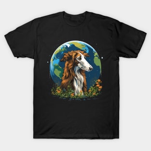 Borzoi Earth Day T-Shirt